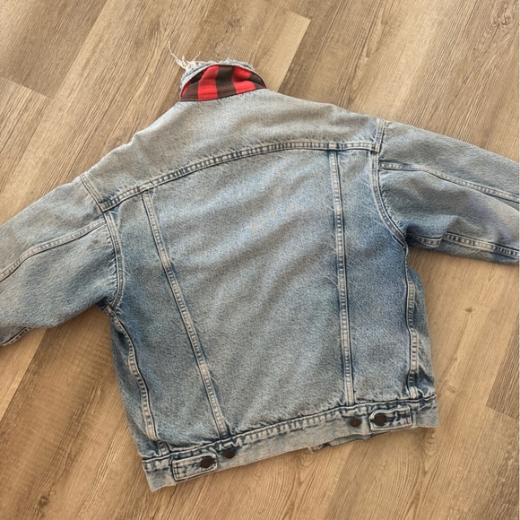 Mens Vintage Levis 70417 0819 Denim Jean Barn Trucker Plaid
Lined Jacket - Picture 4 of 7